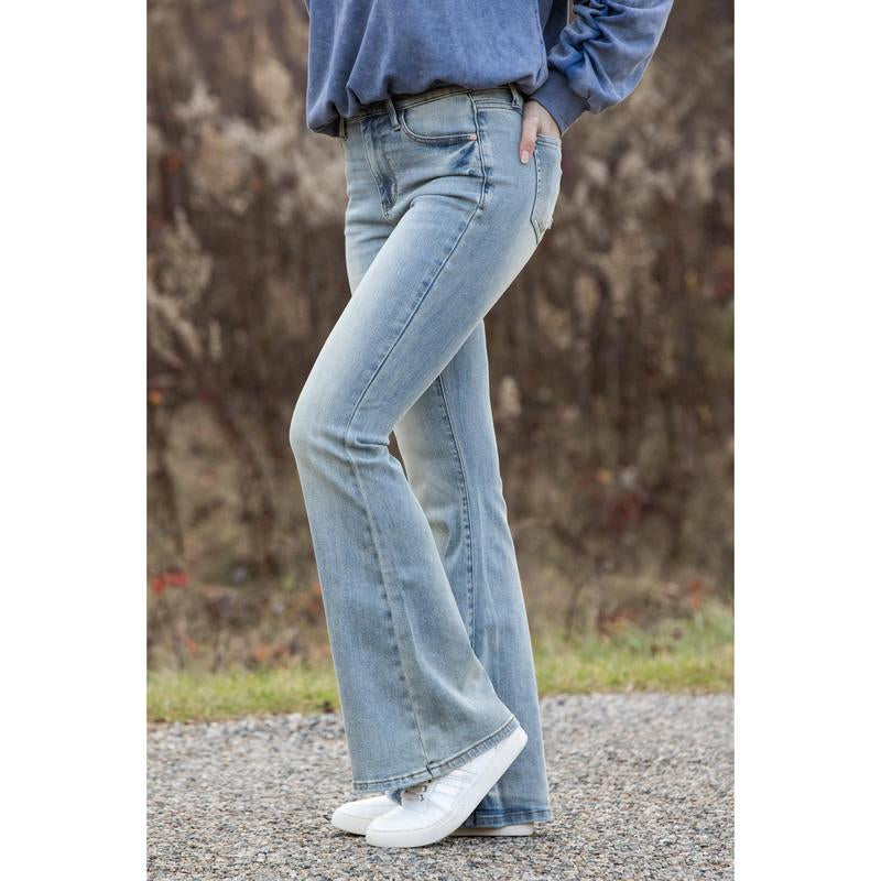 The Alison from Judy Blue: Mid-Rise Flare Denim *Final Sale*